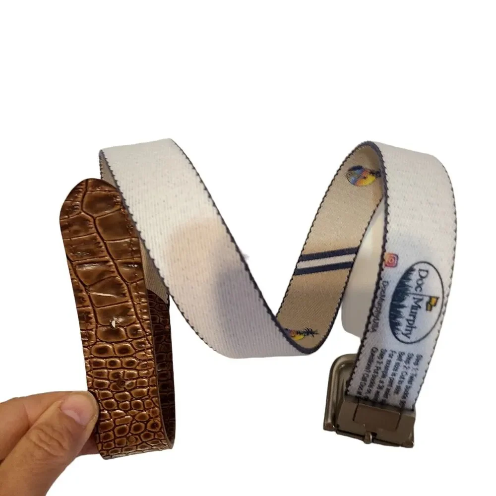 Doc Murphy Hobe Sound Mens Belt Jobe Indian Man Palm Tree Sz 35 Golf Belt